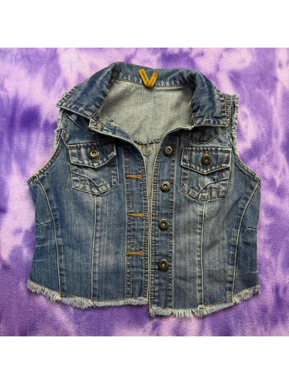 Highway jeans denim cutoff style vest top